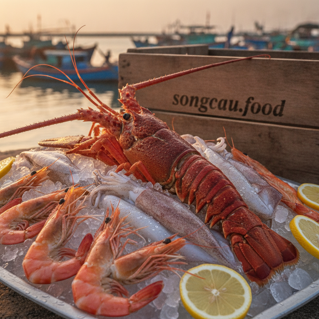 Hải sản tươi sống ship tận nơi Sông Cầu: Bơi tận tay, giá tại bến